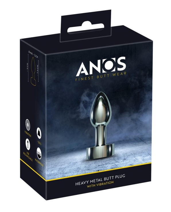 Heavy Metal Butt Plug With Vibration - Anos