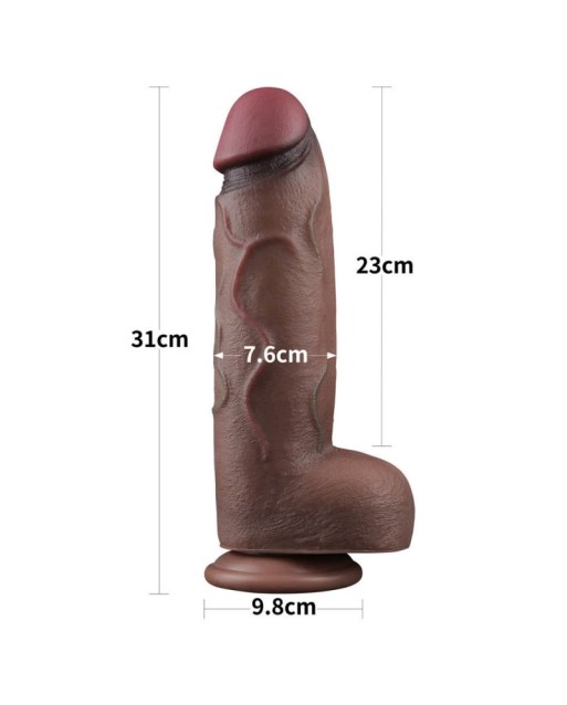Dual Layered Platinum Silicone Cock XXL 31 cm