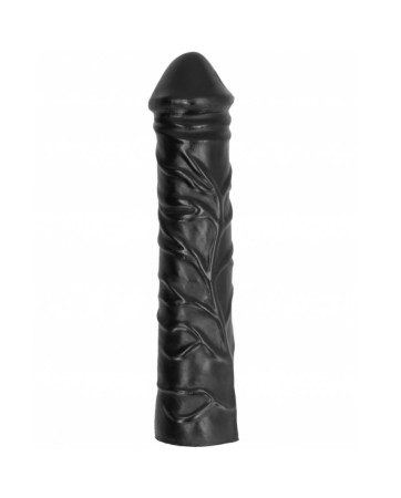 Dildo Con Venature All Black - 31 cm