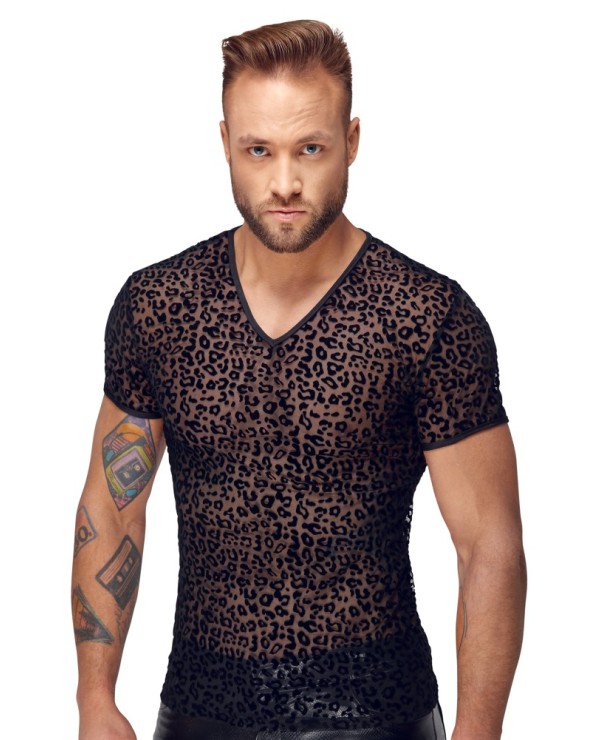 Shirt look leopardato - Noir