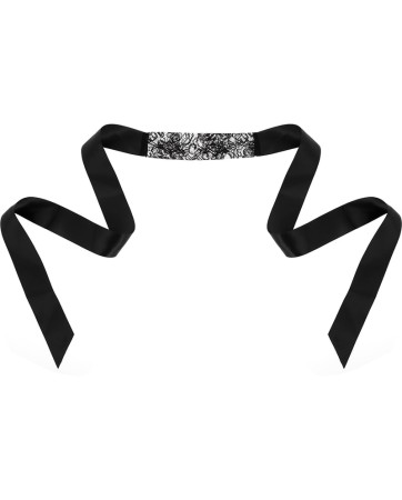 COQUETTE CHIC DESIRE - MASCHERA IN PIZZO NERO CON NASTRO