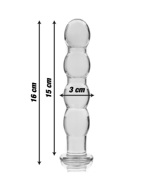 NEBULA SERIES BY IBIZA - MODELLO 10 DILDO IN VETRO BOROSILICATO TRASPARENTE 16.5 CM NEBULA SERIES BY IBIZA - MODELLO 10 DILDO IN VETRO BOROSILICATO TRASPARENTE 16.5 CM