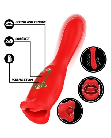  STIMOLATORE TRIPLO PIACERE VIBRANTE E MORDENTE