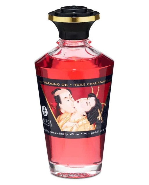 Olio Afrodisiaco Riscaldante 100 ML Vino frizzante alla fragola - Shunga