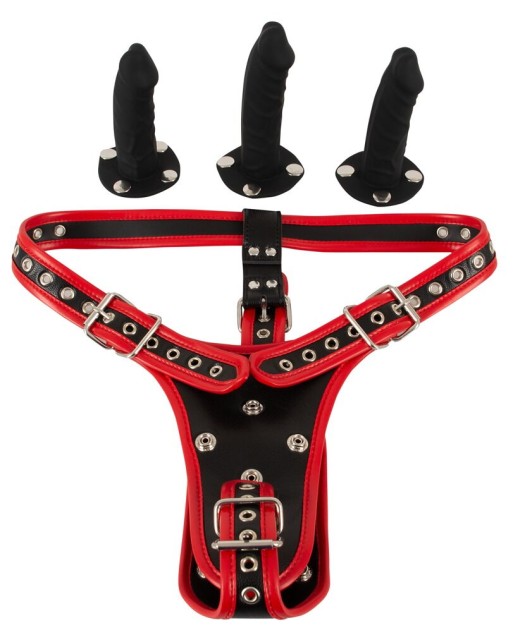 Strap-On Harness Con 3 dildo - Bad Kitty Strap-On Harness Con 3 dildo - Bad Kitty