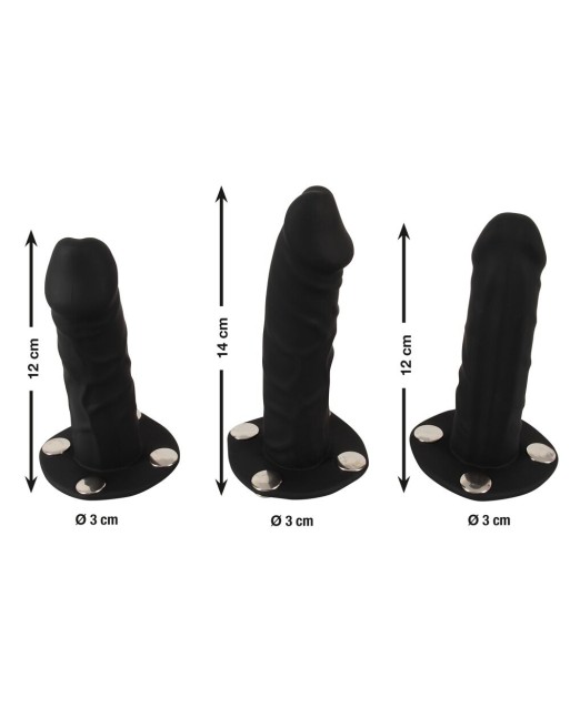 Strap-On Harness Con 3 dildo - Bad Kitty Strap-On Harness Con 3 dildo - Bad Kitty
