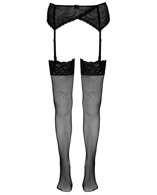 Calze nere a rete non autoreggenti - Cottelli Legwear