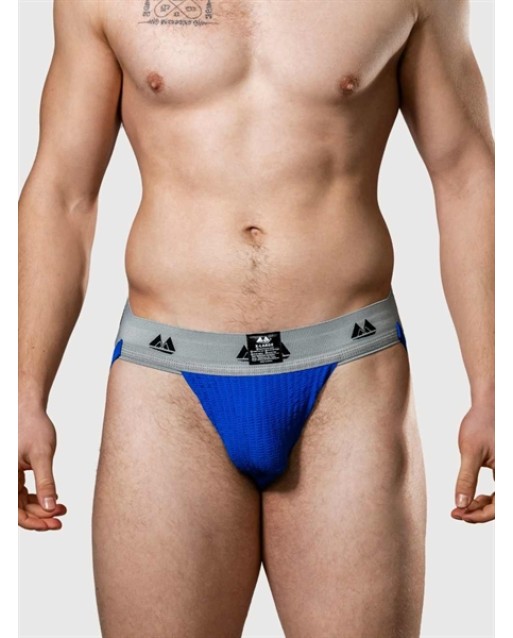 Jockstrap blu con banda elastica grigia - Meyer Jockstrap blu con banda elastica grigia - Meyer