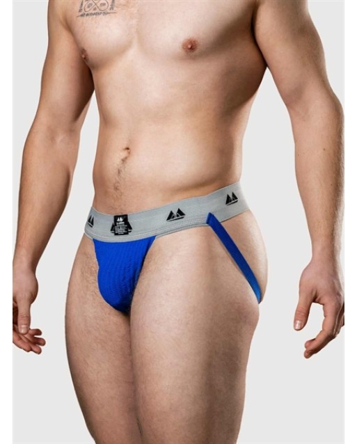 Jockstrap blu con banda elastica grigia - Meyer Jockstrap blu con banda elastica grigia - Meyer