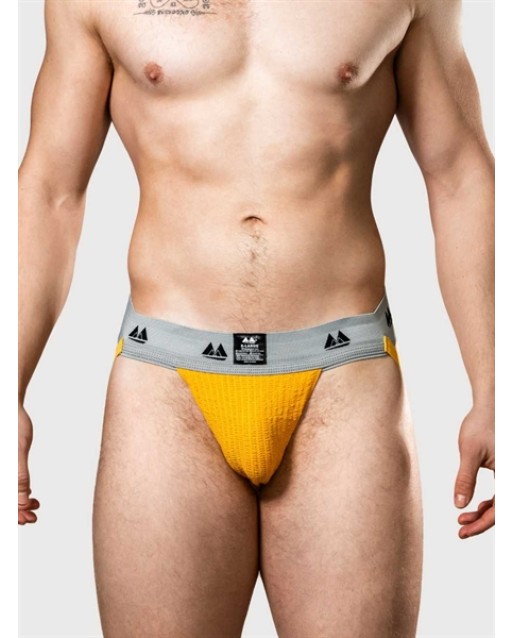 Jockstrap giallo con banda elastica grigia - Meyer