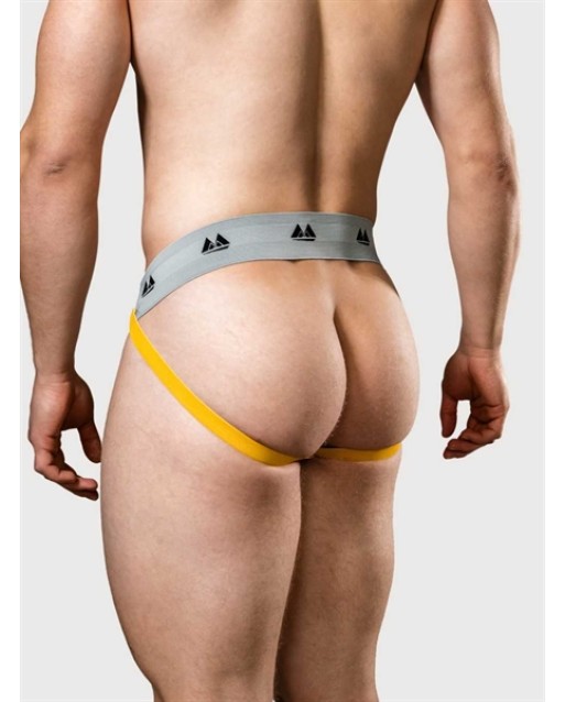 Jockstrap giallo con banda elastica grigia - Meyer