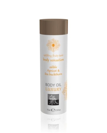 Olio per il corpo commestibile 75 ml -Albicocca e olivello spinoso - Shiatsu 