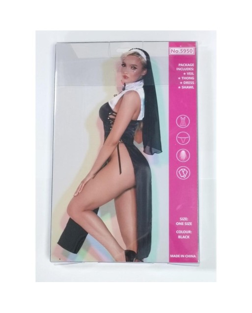 Costume da Suora Sexy - 4 Pezzi - Taglia Unica - JSY Lingerie Costume da Suora Sexy - 4 Pezzi - Taglia Unica - JSY Lingerie