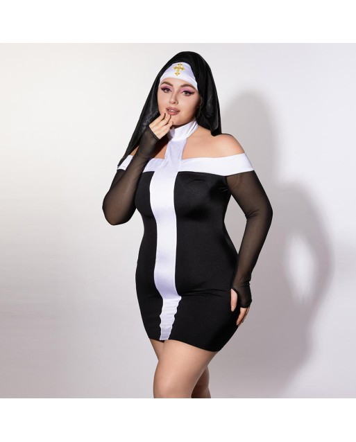 Costume da Sexy Suora Per Taglie Forti - 3 Pezzi - JSY Lingerie