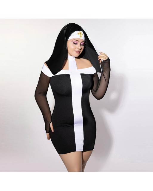 Costume da Sexy Suora Per Taglie Forti - 3 Pezzi - JSY Lingerie Costume da Sexy Suora Per Taglie Forti - 3 Pezzi - JSY Lingerie