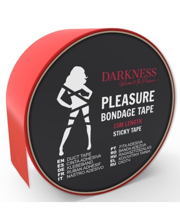 NASTRO ROSSO ADESIVO PER BONDAGE - 15 MT
