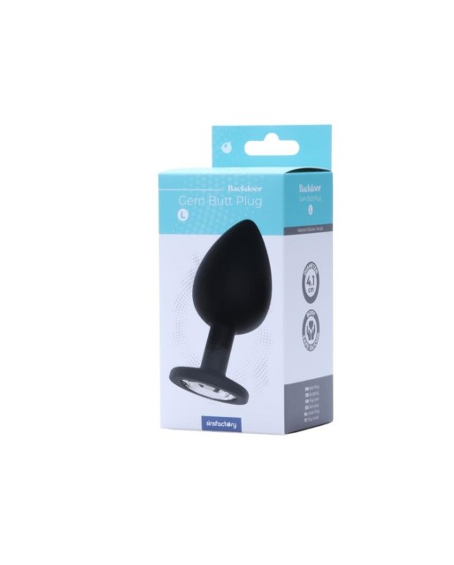Gem Butt Plug - L - Nero - SinsFactory