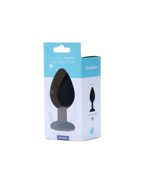 Gem Butt Plug - L - Nero - SinsFactory