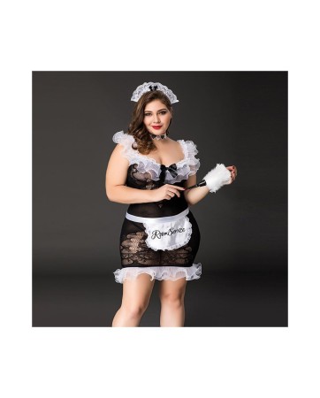 Costume da Sexy Cameriera Per Taglie Forti - 6 Pezzi - JSY Lingerie
