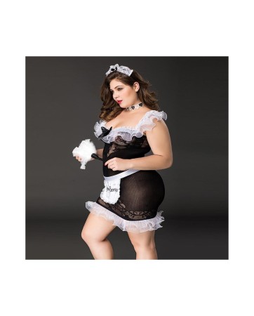 Costume da Sexy Cameriera Per Taglie Forti - 6 Pezzi - JSY Lingerie