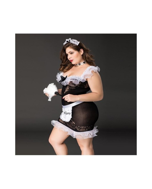 Costume da Sexy Cameriera Per Taglie Forti - 6 Pezzi - JSY Lingerie