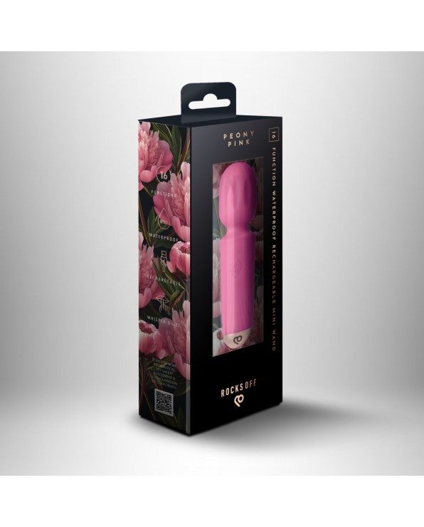 ROCKS-OFF - MINI WAND RICARICABILE 16 FUNZIONI AZALEA ROSA