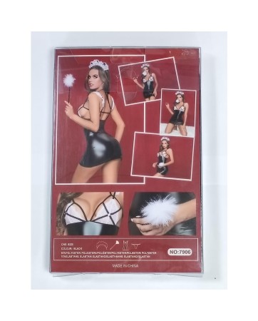Costume da Domestica o da Cameriera Sexy - 4 Pezzi - Taglia Unica - JSY Lingerie