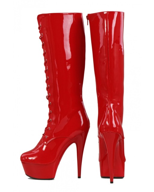 Stivali in vinile rosso - Soisbelle