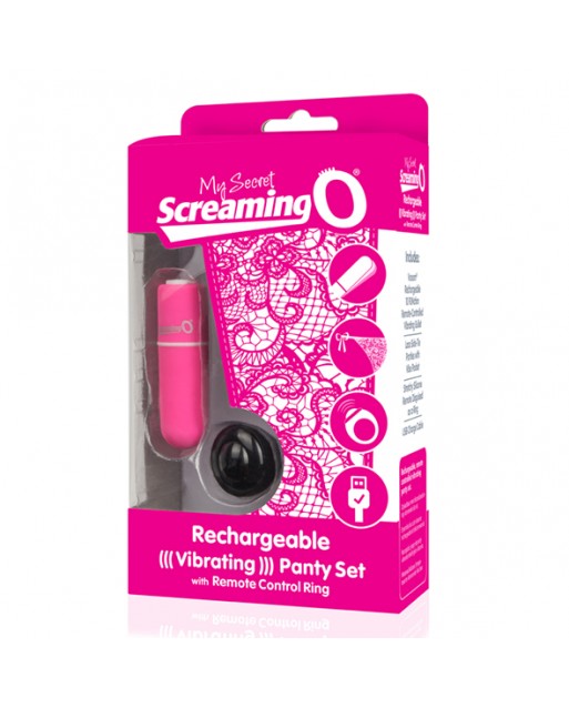 Stimolatore clitorideo ricaricabile, telecomandato The Screaming O - Rosa