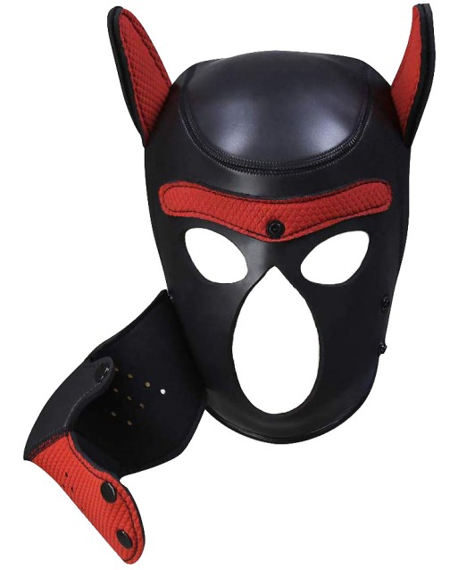 Pupplay Dog Mask - Black/Red