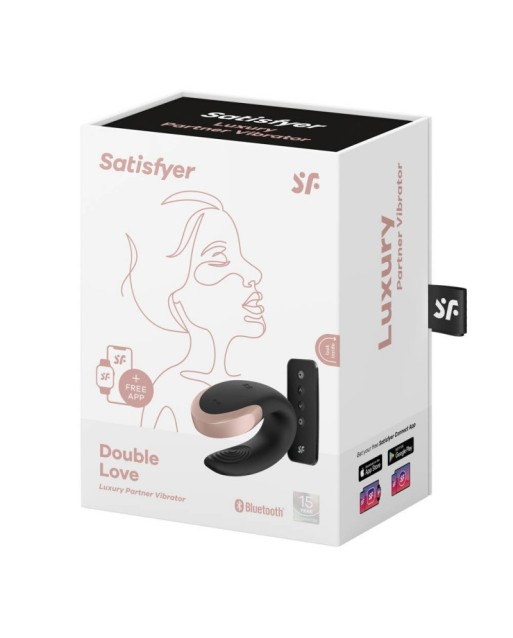 SATISFYER DOUBLE LOVE LUXURY PARTNER VIBRATOR - NERO