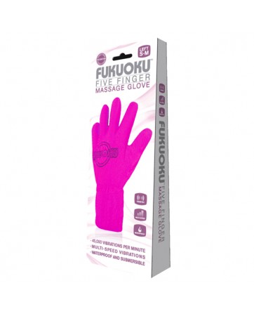 Fukuoku -Guanto vibrante sinistro - Five Finger S/M Pink