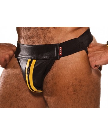 Colt Leather Jock Black and Yallow