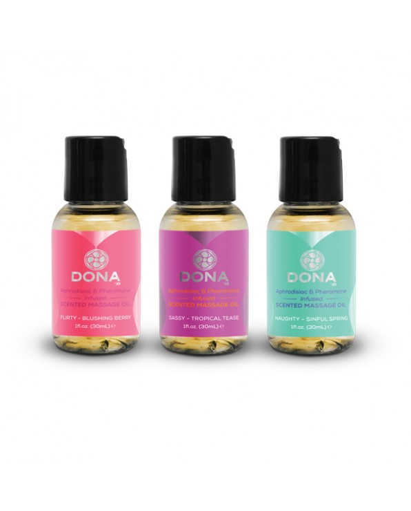 Olii da massaggio Dona - Scented Massage Gift Set (3 x 30 ml)