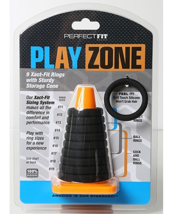 Anelli per pene con cono Play Zone Kit - Xact-Fit - Perfect Fit