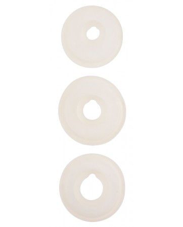 Tre anelli con ritaglio per pene per uso delle pompe Fröhle