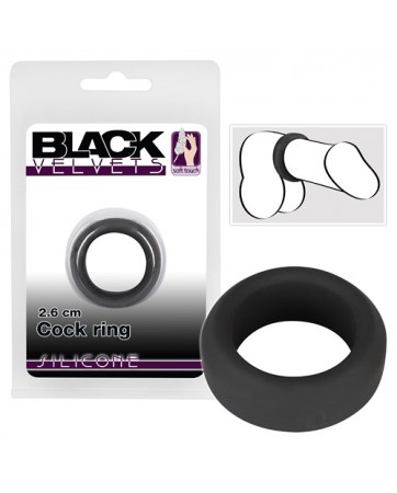 Black Velvets Cock Ring in silicone 2,6 cm