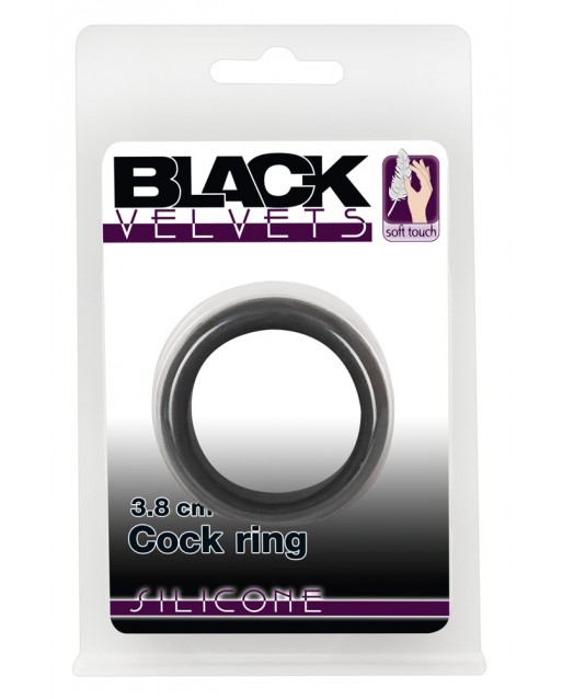 Black Velvets Cock Ring in silicone 3,8 cm