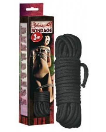 Corda per bondage nera o rossa, 3 metri