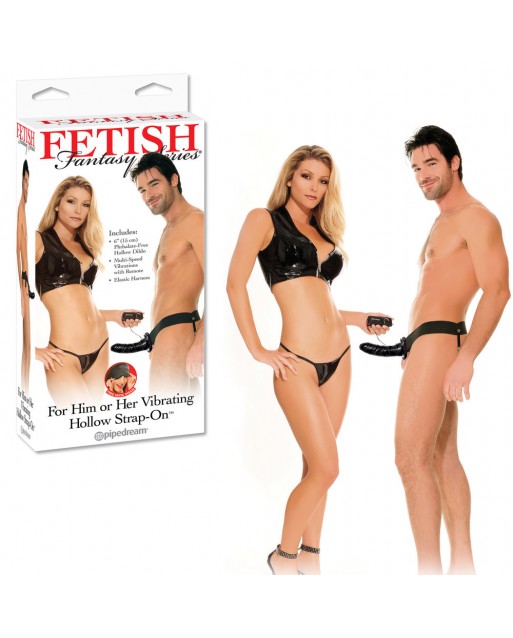 Vibrating Hollow Strap On For Him Or Her Black 6? Vibrating Hollow Strap On For Him Or Her Black 6?