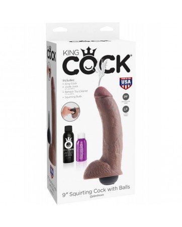 King Cock Squirting  With Balls 9 Brown
