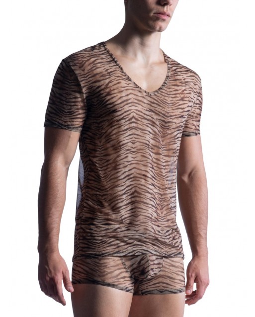 T-Shirt Tiger con scollo a V -Manstore