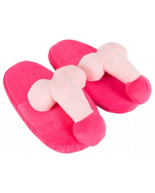 Pantofole rosa con pene e testicoli