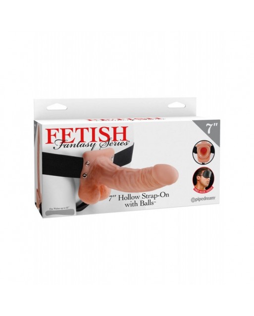 Fetish Fantasy Series Hollow Strap-on with balls flesh 18 cm - 7 Inch