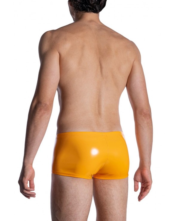 Boxer arancio in pvc con zip - Zipped Pants - M965 - Manstore