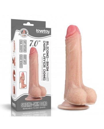 Dildo Realistico Sliding-Skin Dual-Layer Cock 17,5 cm - 7 inch - LoveToy