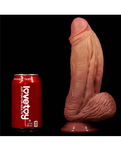 DUAL LAYERED SILICONE NATURE COCK 10" - LOVETOY
