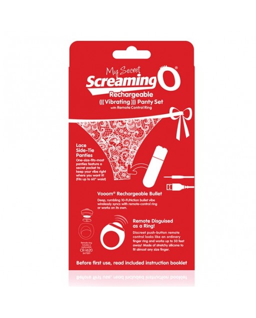 Stimolatore clitorideo ricaricabile, telecomandato The Screaming O - Rosso