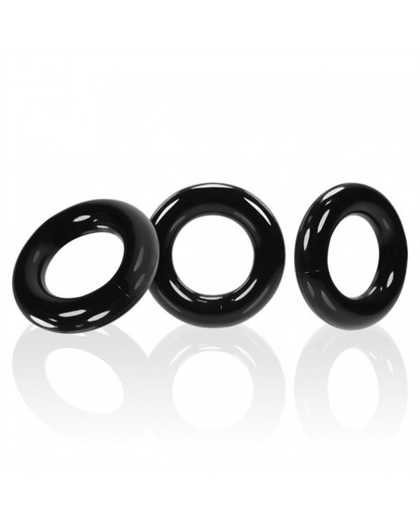 Oxballs WILLY RINGS confezione da 3 anelli fallici - neri