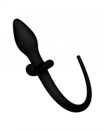 Plug anale con coda in silicone Pupplay - nero